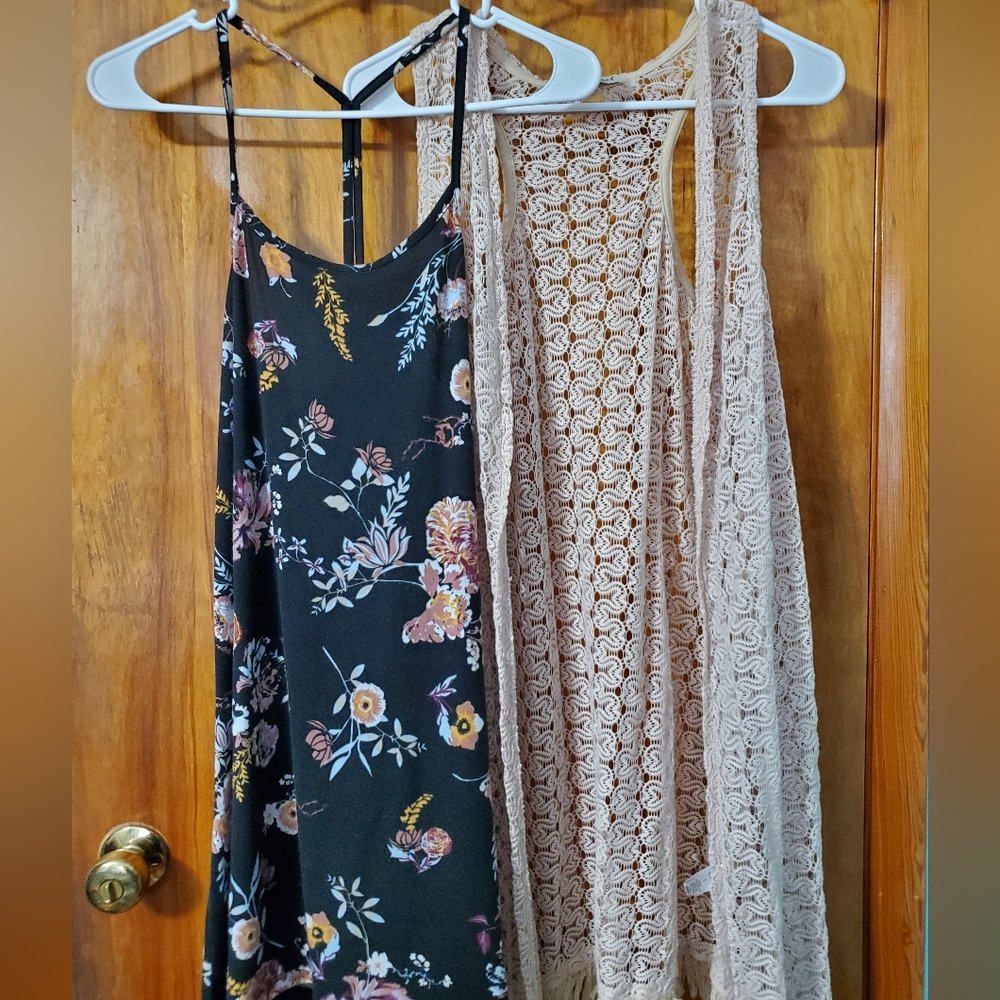 WALL FLOWER Dress And Duster Set, Size: Small